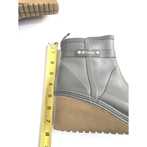 Tretorn Plask Mid Rain Boots Women's EU 37 US6.5 Waterproof Ankle Wedge Pull On - Picture 4 of 11
